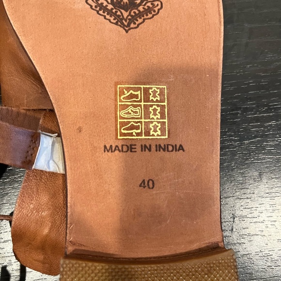 NEW Free People Long Weekend Boho Sandals Leather Brown Women’s SZ 40 EU/US 9.5 - Picture 15 of 15